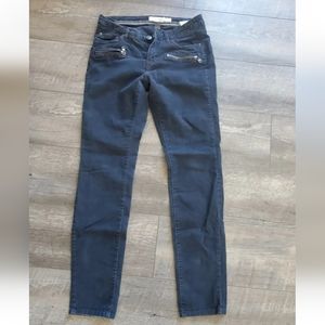 H&M LOGG Pants Corduroy blue size10 casual low waist skinny